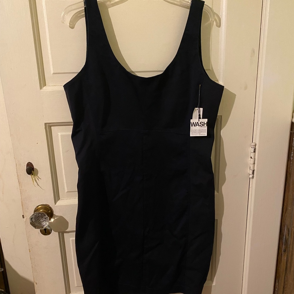 Gap 1969 Woman’s Size XL Black Dress Fit Flare Mini Sleeveless V Neck NWT
